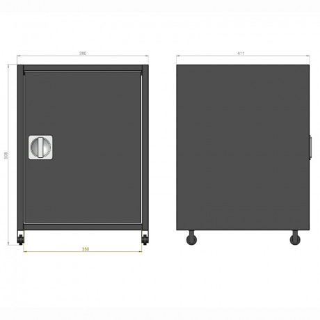 Выкатная тумба 508.380.411 мм
